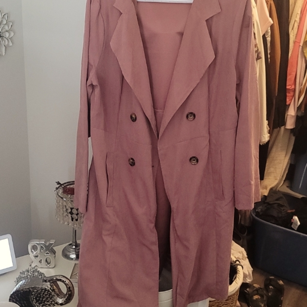 Pink faux suede Jacket